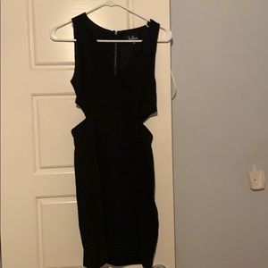 Black cutout cocktail dress